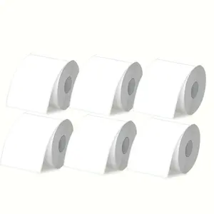 Thermal Label Sticker, 6 Rolls Blank Thermal Kitchen Office Label, Waterproof & Oil-resistant Label Compatible with P50 Portable Printer