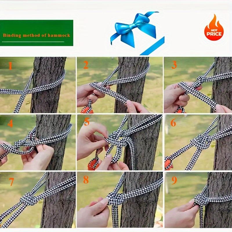 1 piece of 330-pound load-bearing anti-overturning color fabric hammock-with tree-friendly straps and portable storage bag, durable polyester material, essential for outdoor camping, indoor leisure, colorful design, weather-resistant fabric