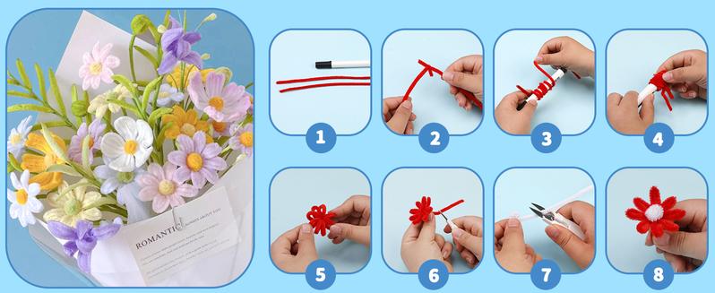 200 Pcs Pipe Cleaners, Creative Chenille Stems Pipe Cleaners Craft, Fuzzy Pipe Cleaners Bulk  Crafts, DIY Pipe Cleaner  Home Arts and Crafts Decorations Supplies for