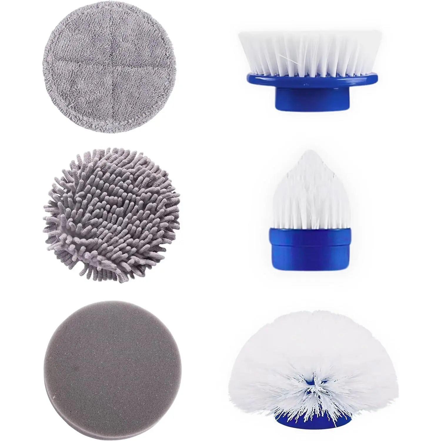 Upgrade 6 Pack Replacement Head Set - Spin Brush Cleaning Heads for Power Scrubber