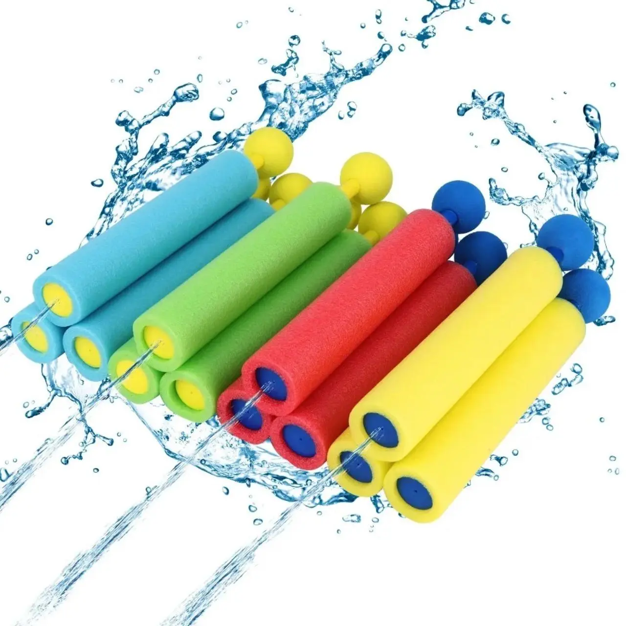Kids' Squirt Guns Set - 3PCS Random Color Automatic Squirt Watergun, ABS+Foam, Lightweight & Pool Floating Design, Portable, Easy-to-Use, No Battery Needed, Outdoor Sports Toys, Ideal Summer Gift