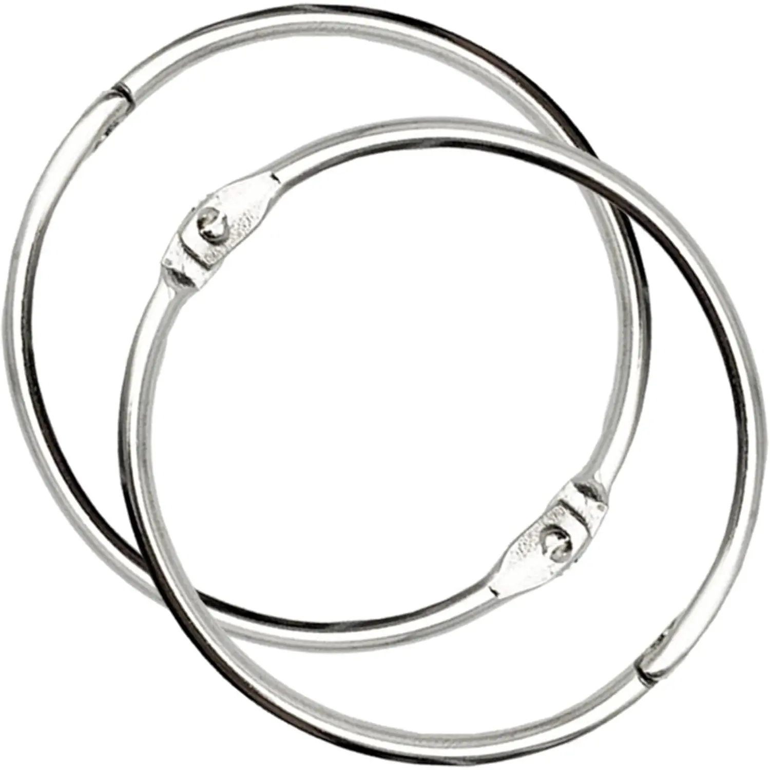 Women's Accessory 2-Inch 30 Pcs Nickel-Plated Metal Loose Leaf Binder Rings, Keychain Key Rings for Index Cards, Ideal for School, Office, Home, Binder Key Ring