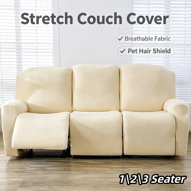 Grid Texture High Elastic Sofa Cover Set, Anti-Fouling and Dirty Protective Cover, Pet Hair Isolation, Anti-Liquid Splash, Sofa Covers Washable