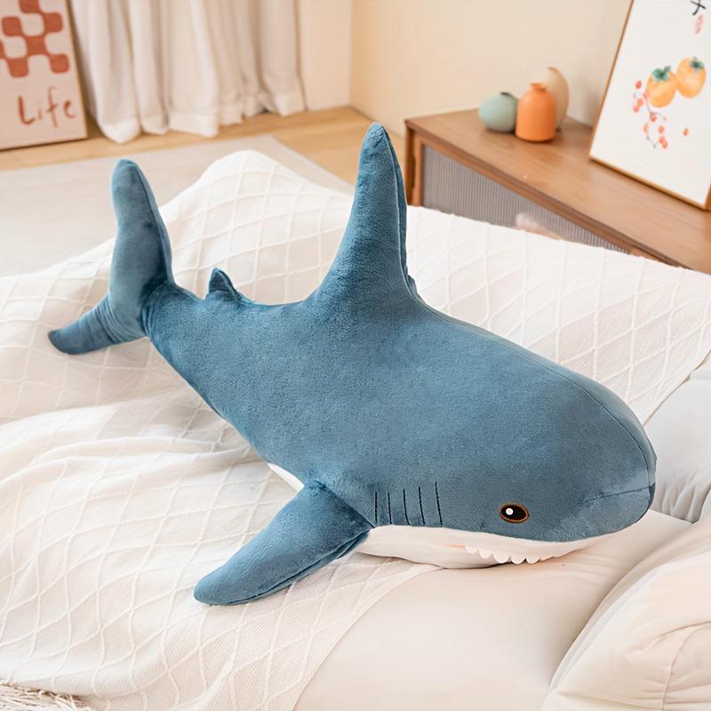 40/58cm Big Soft Simulation Cute Shark Plush Toy Kawaii Stuffed Kids Children Boys Girls Lovely Animal Pillow for Birthday Gifts