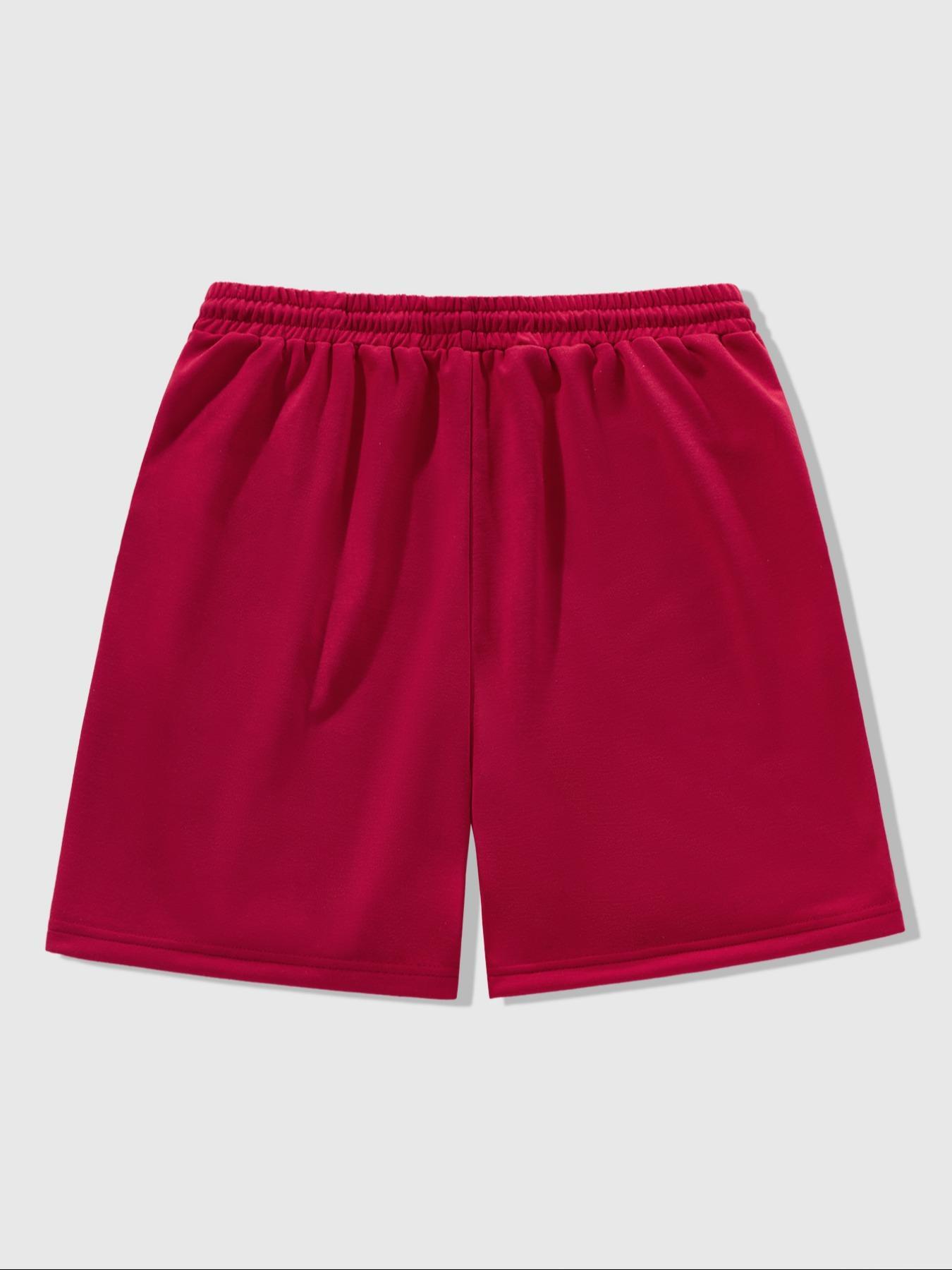 Unisex Letter Graphic Track Shorts, Regular Fit Casual Street Comfy Breathable Shorts for Summer, Unisex Bottoms for Daily Wear