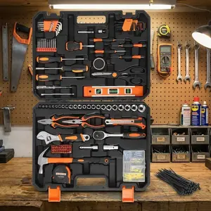 247 Piece Complete Hand Tool Set with Sturdy Toolbox Multipurpose Tools for Home Auto Repair DIY and Daily Maintenance