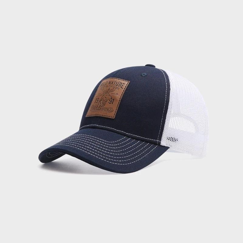 Four Seasons Mesh Baseball Caps Unisex Deer Icon Trucker Cap for Women Men Outdoor Portable Hunting Hiking Fishing Sunscreen Hat