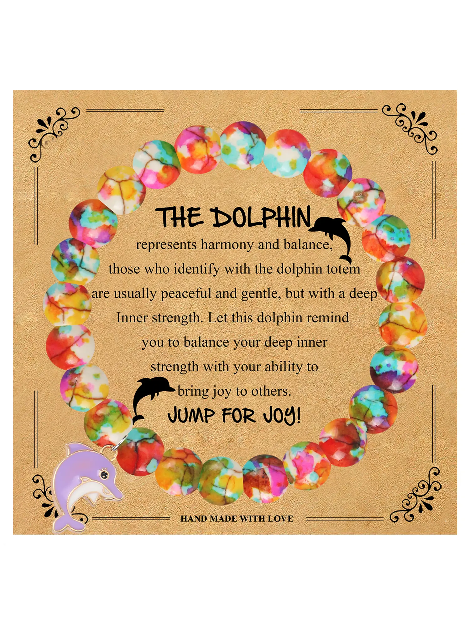 Dolphin Charm Bracelet for Women & Men, Perfect Christmas Gift for Dolphin Lovers, Inspirational Jewelry for Daily Wear