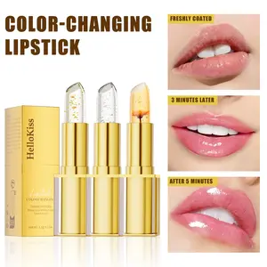 HelloKiss Gold Foil PH Thermo Color Changing Lip Balm, Transferproof No Cup Stain Dual Use Lip Glow Lipstick, Hydrating Non-Sticky Long Lasting Personalized Shade for All Skin Tones
