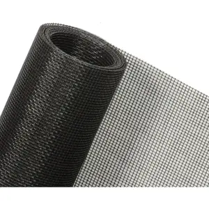 Window Screen Replacement, Window Screen Mesh, 48 in x 50 ft DIY Adjustable Windows Screening Durable Fiberglass Mesh Roll Screens Door Mesh for Patio Screen, Porch Screen - Black