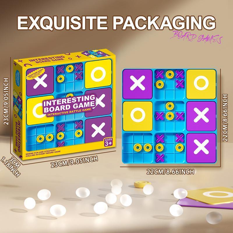 Color Tic-Tac-Toe Board – Ultimate 2-Player Educational Toy | Brain-Boosting Hand-Eye Coordination | Parent-Child Family Game Night | Portable Gift for Christmas, Easter & Back-to-School