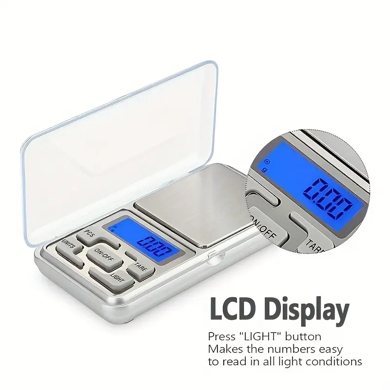 High Precision Jewelry Scale, Portable Pocket Scale, Electronic Scale for Jewelry Weighing, Postal Scale, Accurate Digital Scale, Mini Digital Scale, No Battery Included