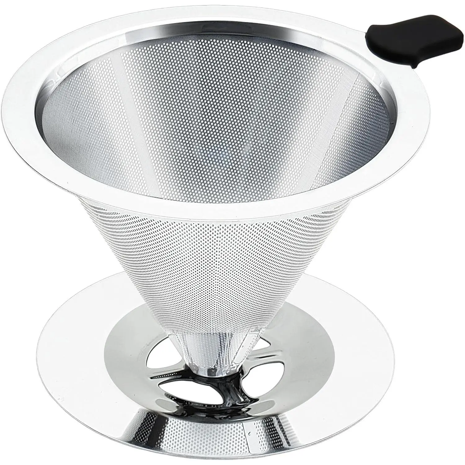 Premium Pour Over Coffee Dripper with Reusable Stainless Steel Filter – Portable, Easy Clean Coffee Maker for Single Cup Brewing – Ideal for Home, Office, Camping
