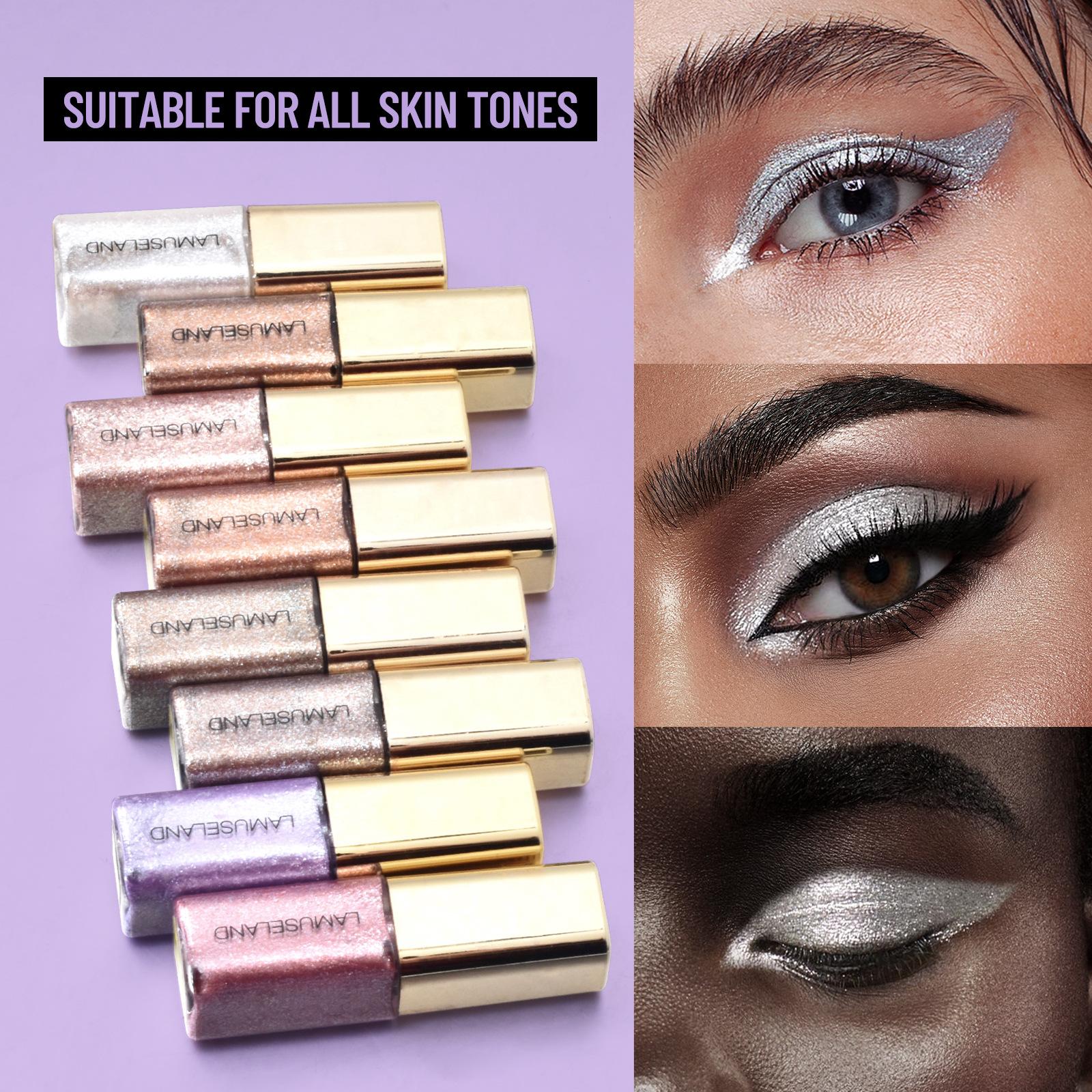 8PCS Glitter Eyeshadow Set, Multichrome Glitter Shimmer Eye Looks Waterproof Long Lasting Quick-Drying Sparkling Eye Shadow Liquid Highlighter Christmas Makeup Kits (Magic Color) Mini Liquid Eyeshadow matte easy-carry eye shadow