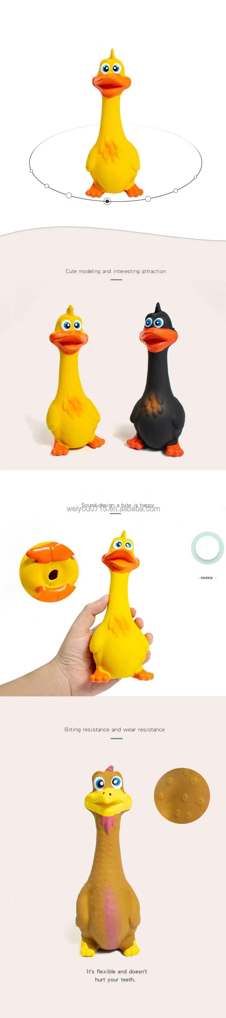 US LOCAL STOCK Hiphoppet 3pcs Latex Screaming Chicken Toys Eco Friendly TPR Pet Squeaky Dog Interactive Play Chew Toys