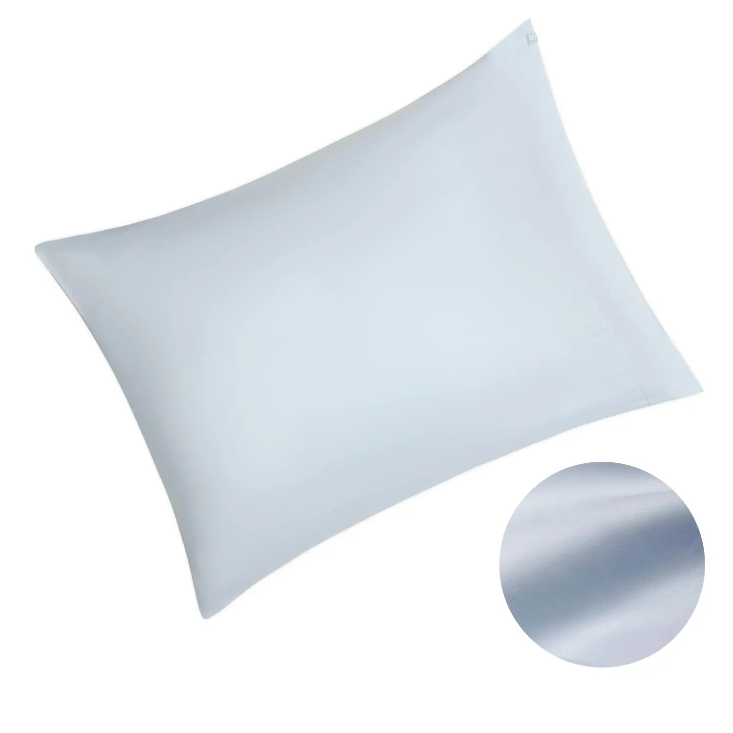 Supima Pillow Case - Synthetic Fabric Infused for Prone Sleepers, Odor-Free, Breathable, Ultra Soft, Durable, Cold Wash Compatible (Standard Size, Sky Blue)