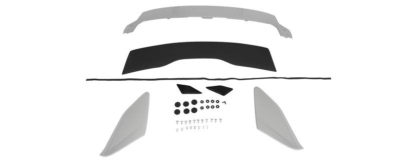 Roof Spoiler Compatible with 2012-2018 Ford Focus Hatchback Models Rear Wind Spoiler Plastic Gray & Black Painted