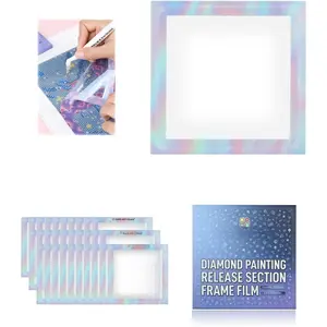 Art Release Section Frame Film, 30 count Non-Stick Release Paper for  Painting Lovers, 10 x 10 cm  Art Accessories and Tools for Sectioning, Gradient Rainbow