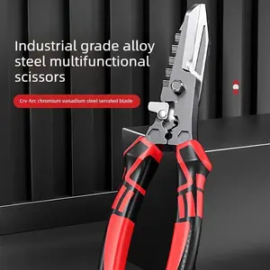 Heavy-Duty Multifunctional Tin Snips, Sharp Precision Cutting Tool for Sheet Metal Fabrication, Construction & DIY Projects