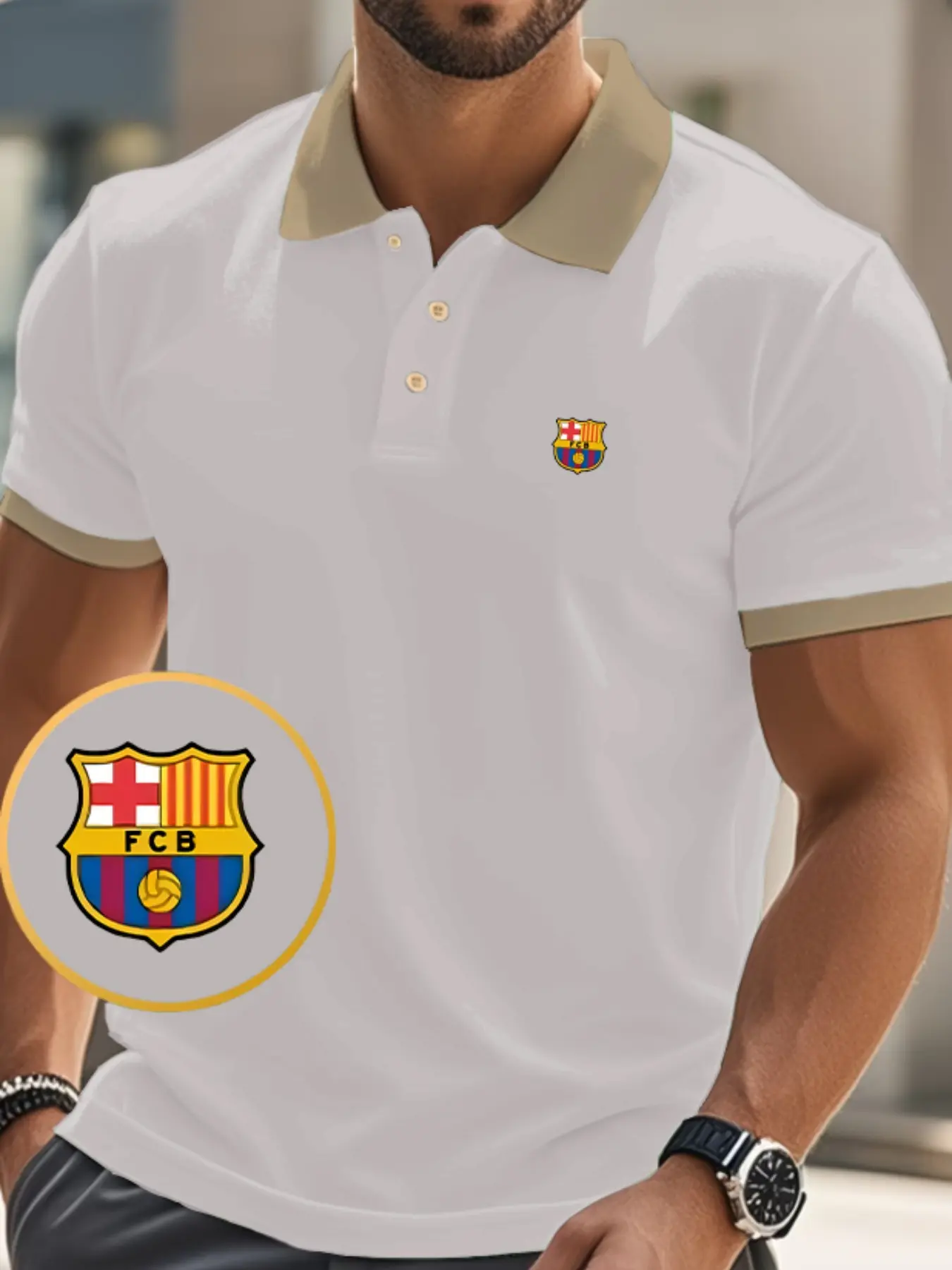 Men's Classic Casual Buttoned Polo Shirt, Outdoor Sports, High-Quality Fabric, Durable Construction, Collared Short Sleeve, Business & Leisure, Gift Idea