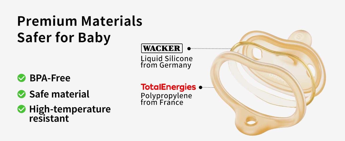 Newborn Silicone Pacifier, Ultra-Light One-Piece, Sensitive-Skin Shield, for Breastfed Babies, 0-6 Months, BPA-Free, 2 Pack