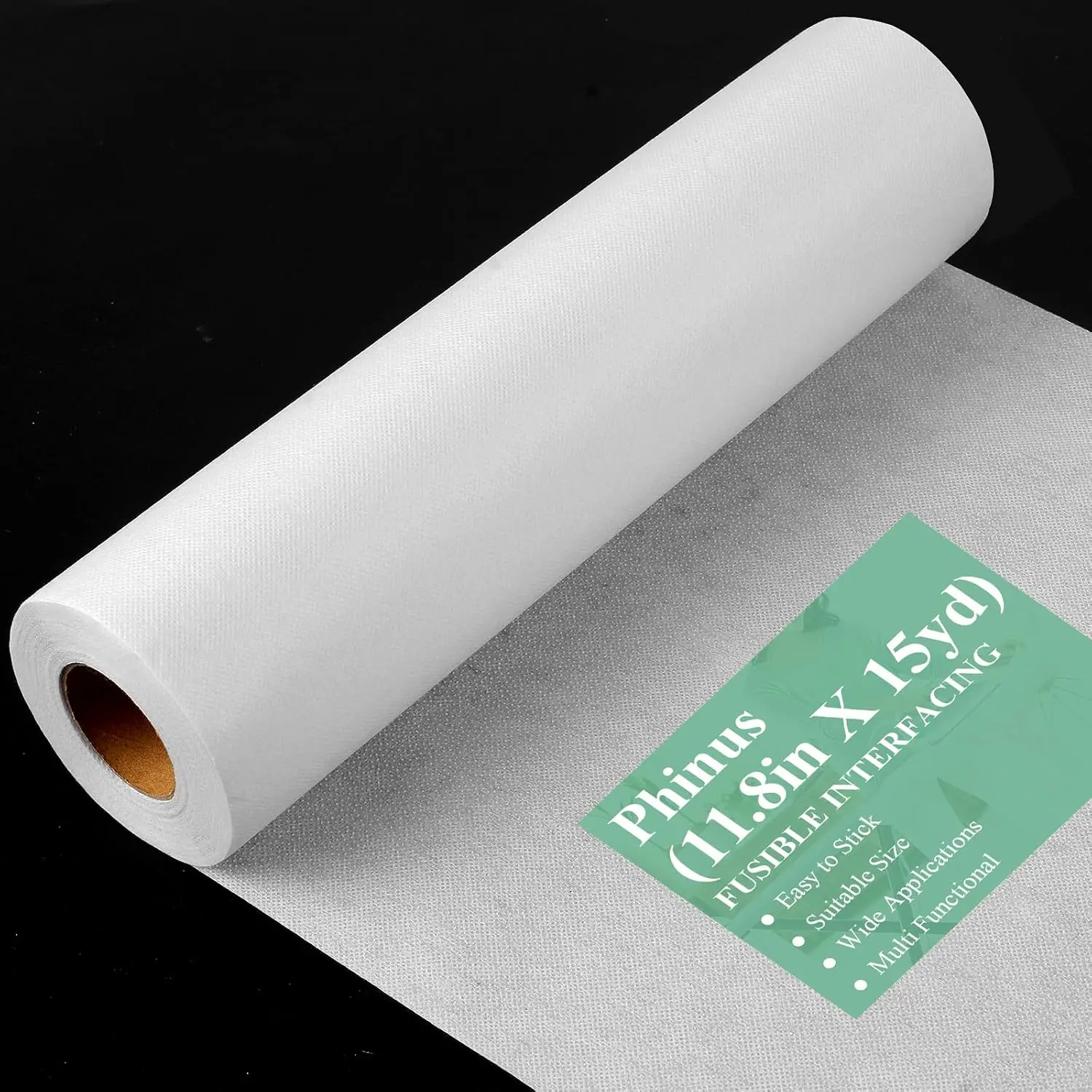 Fusible Interfacing for Sewing, Medium Weight White 11.8in X 15yd Iron  Interfacing, Fusible Fleece Interfacing for Sewing for Sewing Supplies and DIY Crafts Supplies