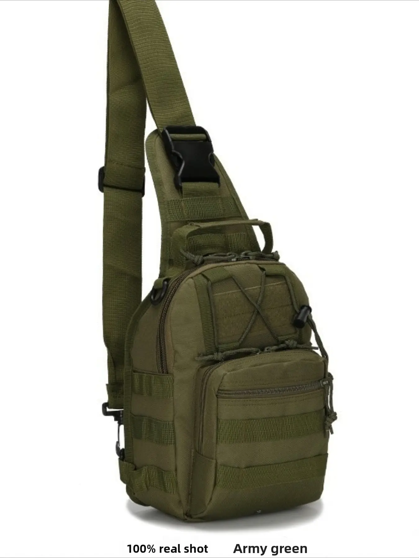 Outdoor shoulder crossbody men's tactical breast bag multi-functional portable fishing gear bag cycling sports waterproof and wear-resistant breast bag