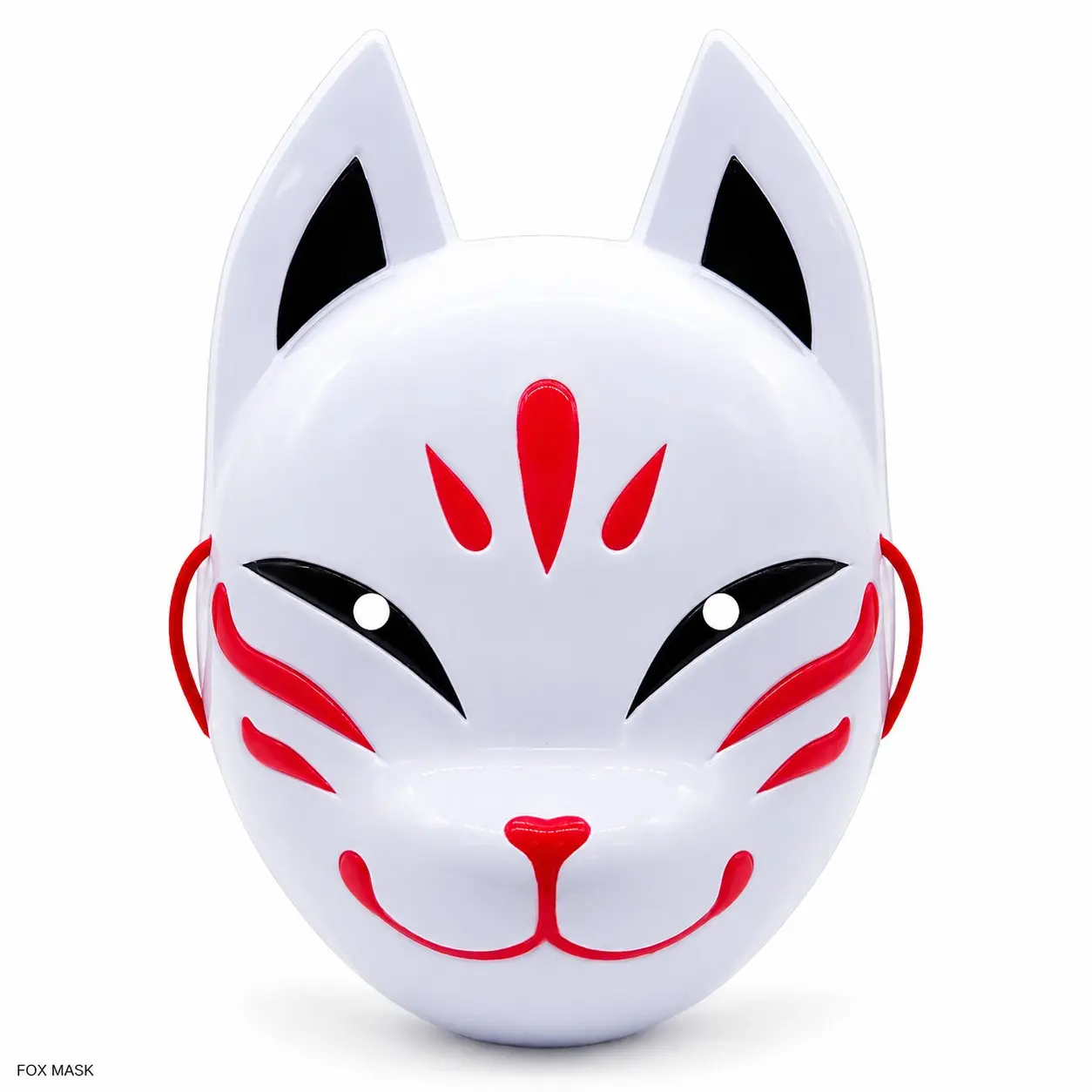 Anime Style Fox Mask, Animal Mask, White Cosplay Face Mask for Festival Party Halloween Costume Accessory