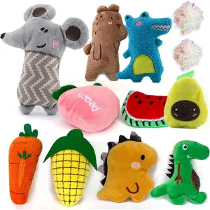 Interactive Cat Toys for Indoor Cats Soft Durable Crinkle Sound Catnip Filled Mouse Cat Teething Chew Toy Pack of 12 (002 Large)