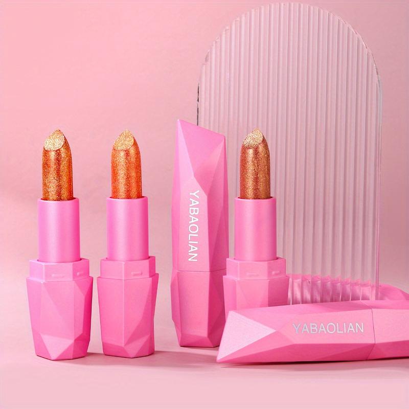 6pcs Chameleon Shiny Lipstick Highly Pigmented Metallic Lipstick with Gradient Color Long Lasting Makeup for All Day Perfect for Music Festivals Best Gifts to Girls