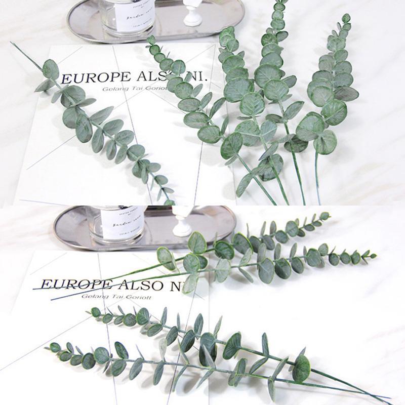 Artificial Eucalyptus Leaf Fake Flower Arrangement Leaf Decor  Home Wedding Party Decoration Simulation Greenery Plant Decor