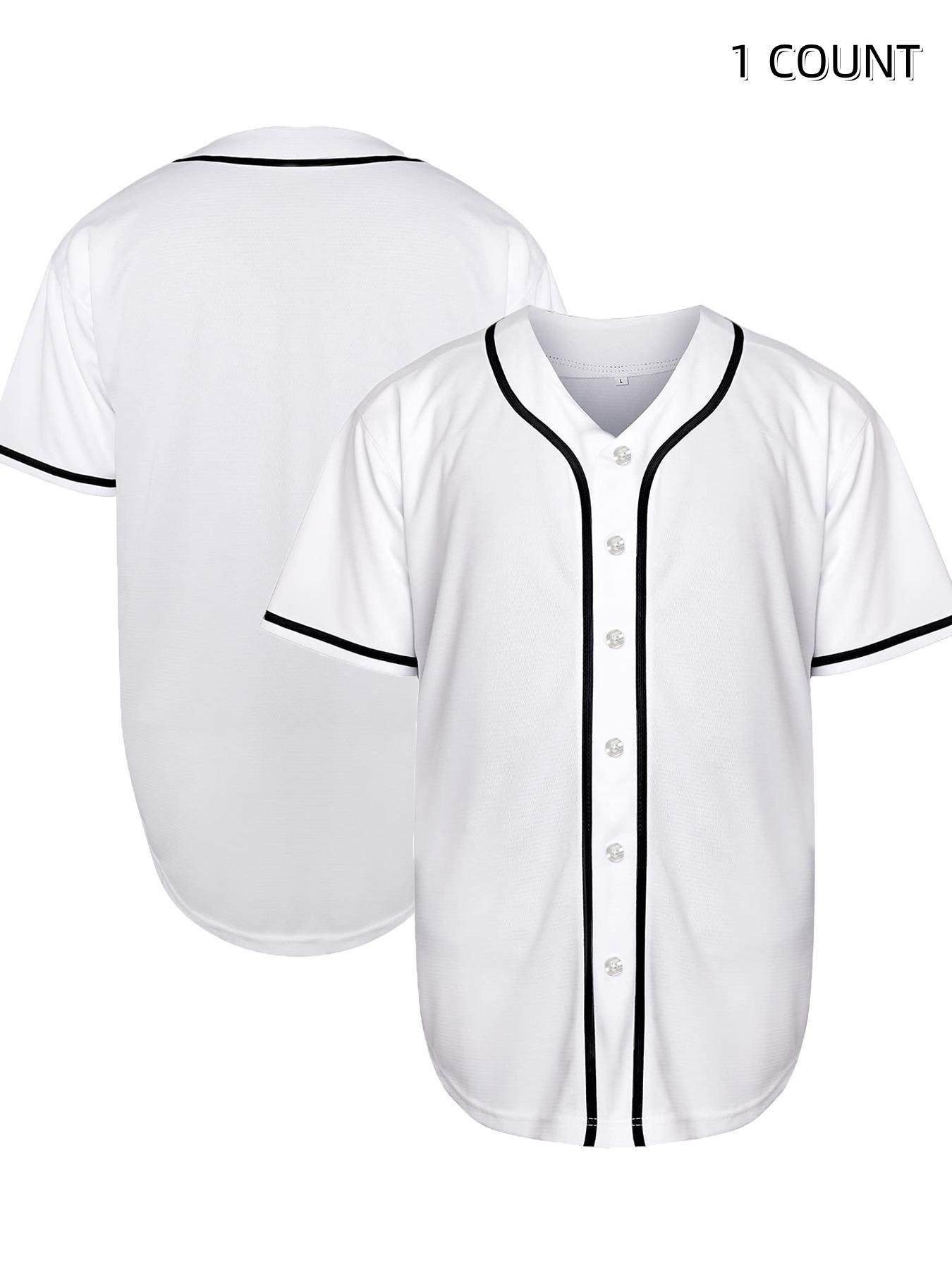 Baseball Jersey for Men and Women, Baseball Shirts for Button up Shirt,Hipster Hip Hop Sports Uniforms, Sports Top