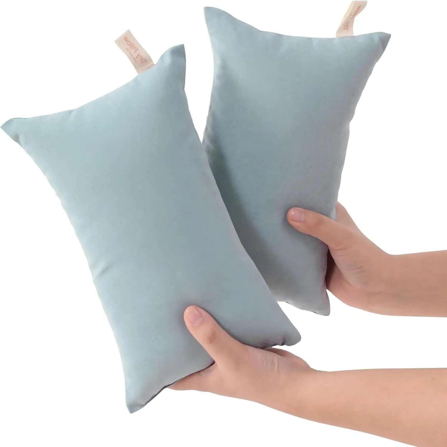 Tiny Pillows, Down Alternative 7"x11" Microfiber Mini Pillow for Travel, Pets, Soft Machine Washable Small Pillows for Neck, Wrist, Lumbar and Knee, Sea GreenGift