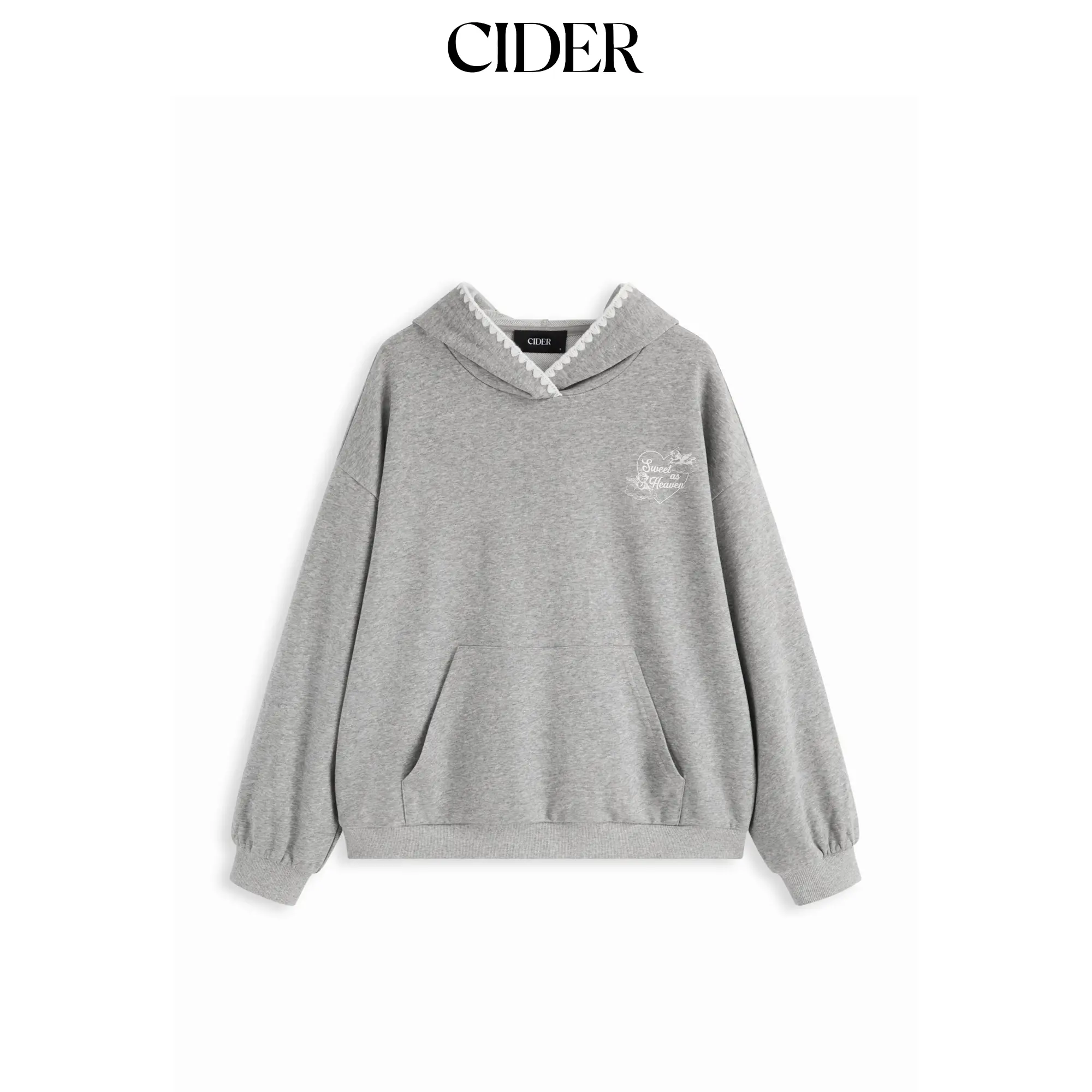 Cider Cotton-blend Terry Slogan Oversized Hoodie SohoChic