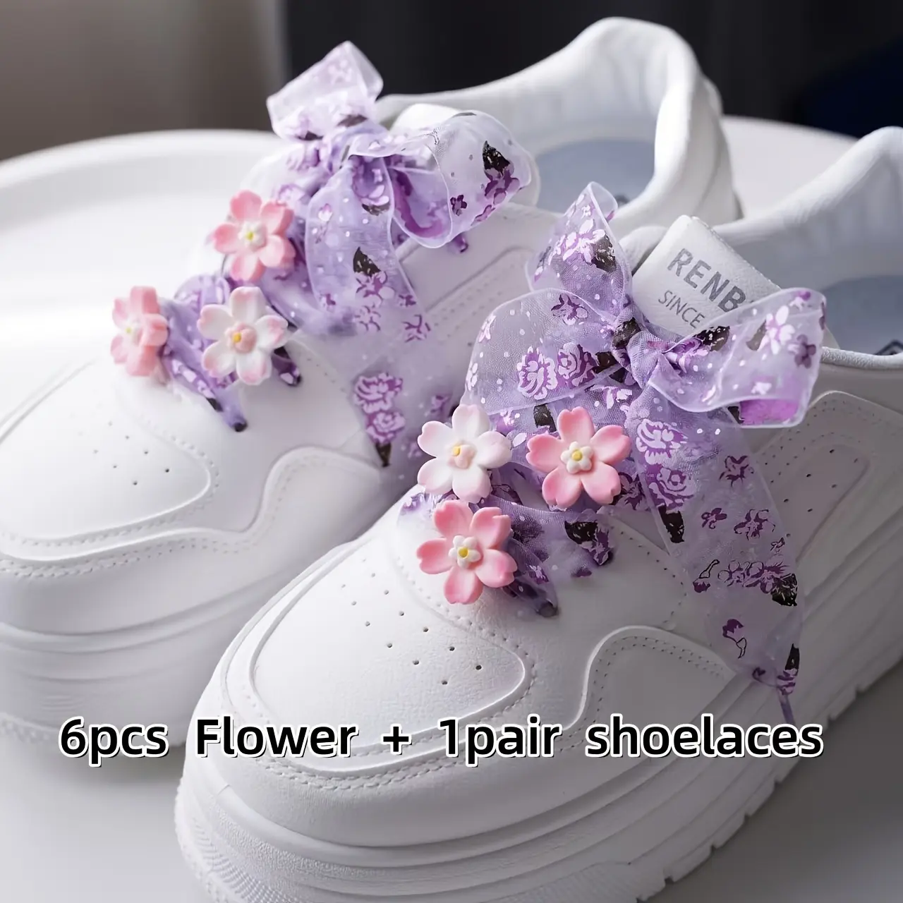 Detachable Mesh Floral Bow Shoe Accessories, Mini Sakura Flower Shoe Ornaments, Sweet Girly Sneaker Decor Clips- Ideal for Daily Sneakers, Wedding Shoes, Lolita Outfits & Spring Photo Styling Floral Tulle Bow Shoe Clips