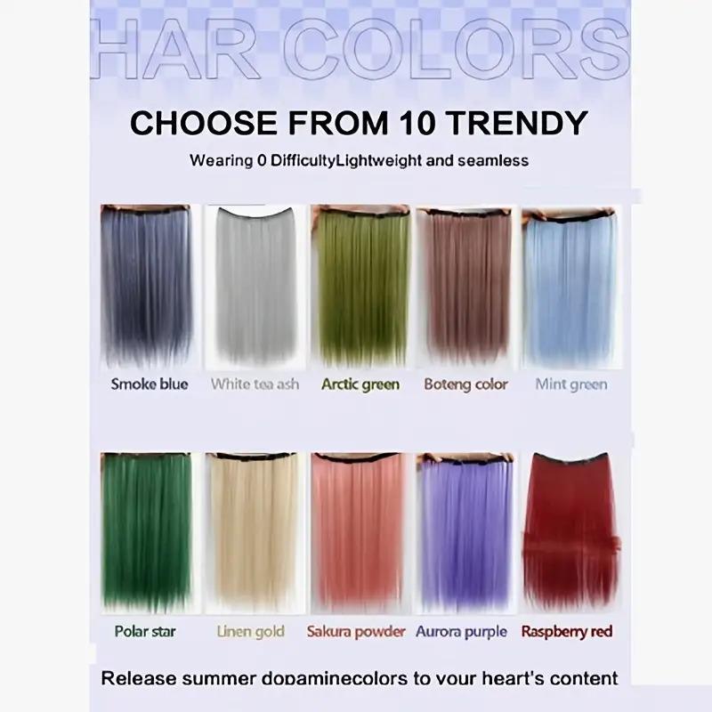 Extra Long 55.5cm One Piece Clip In Hair Extensions Long Straight Synthetic Hairpiece Easy Application For Daily And Festival Wear