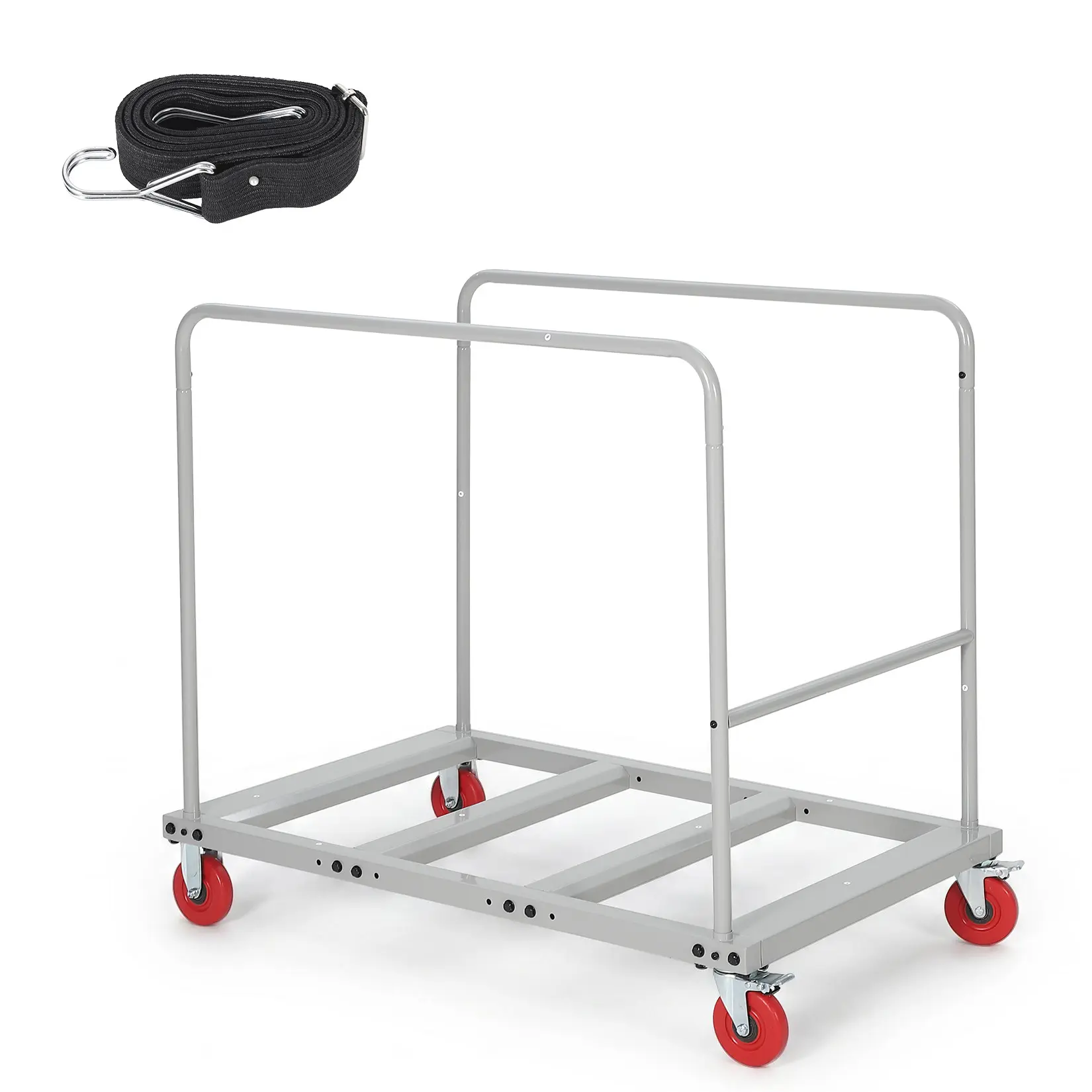Garvee 1800 lb Heavy-Duty Drywall Panel Dolly Cart, Collapsible Steel Utility Trolley with 5 in Swivel Brake Casters for Sheetrock, Lumber, Chairs & Warehouse Storage