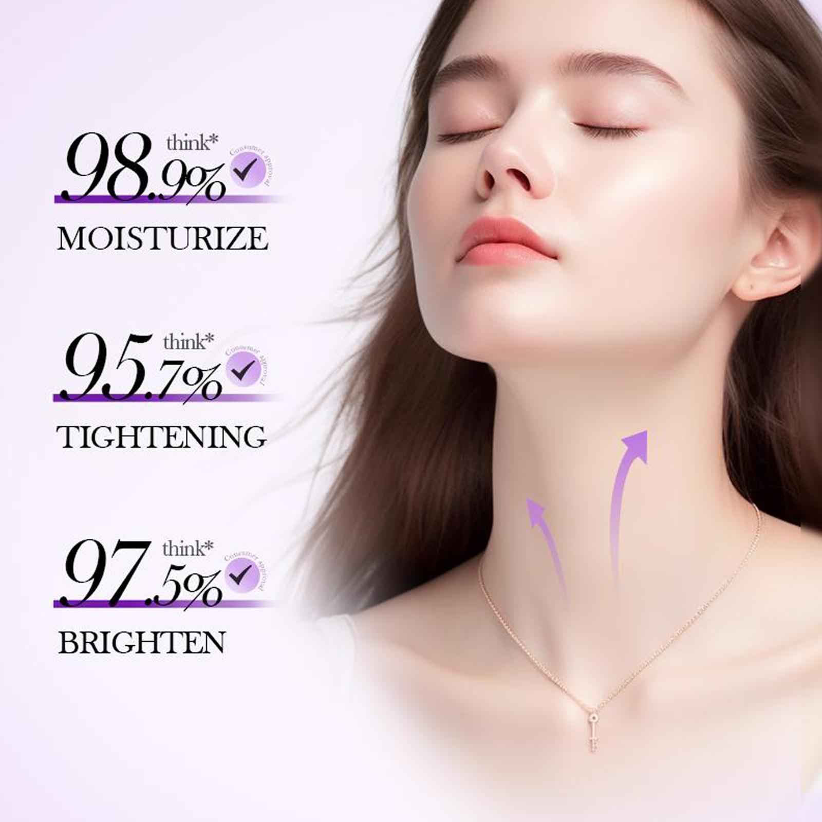 Five Rollers for All Around Massage,Neck Firming Cream,Collagen Neck Cream,Reduces Wrinkles and Double Chin,Relieves Edema,Suitable for Wrinkled Skin,with Hyaluronic Acid,VitaminC+E.