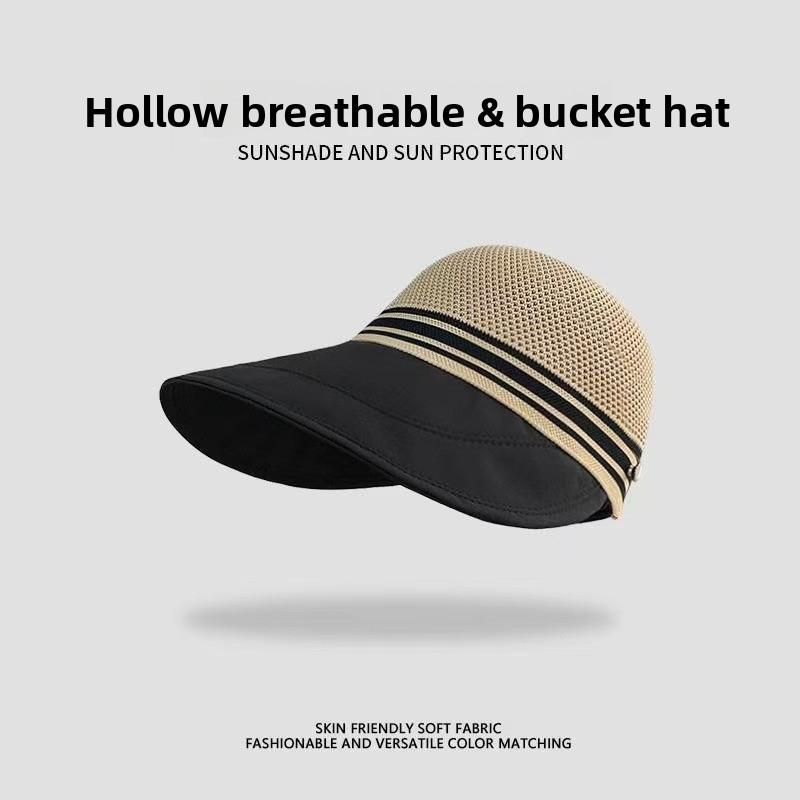 Outdoor sports cap, outdoor sun protection cap, women's fisherman hat, hollowed-out breathable UV protection, baseball cap, sunshade cap, sun hat