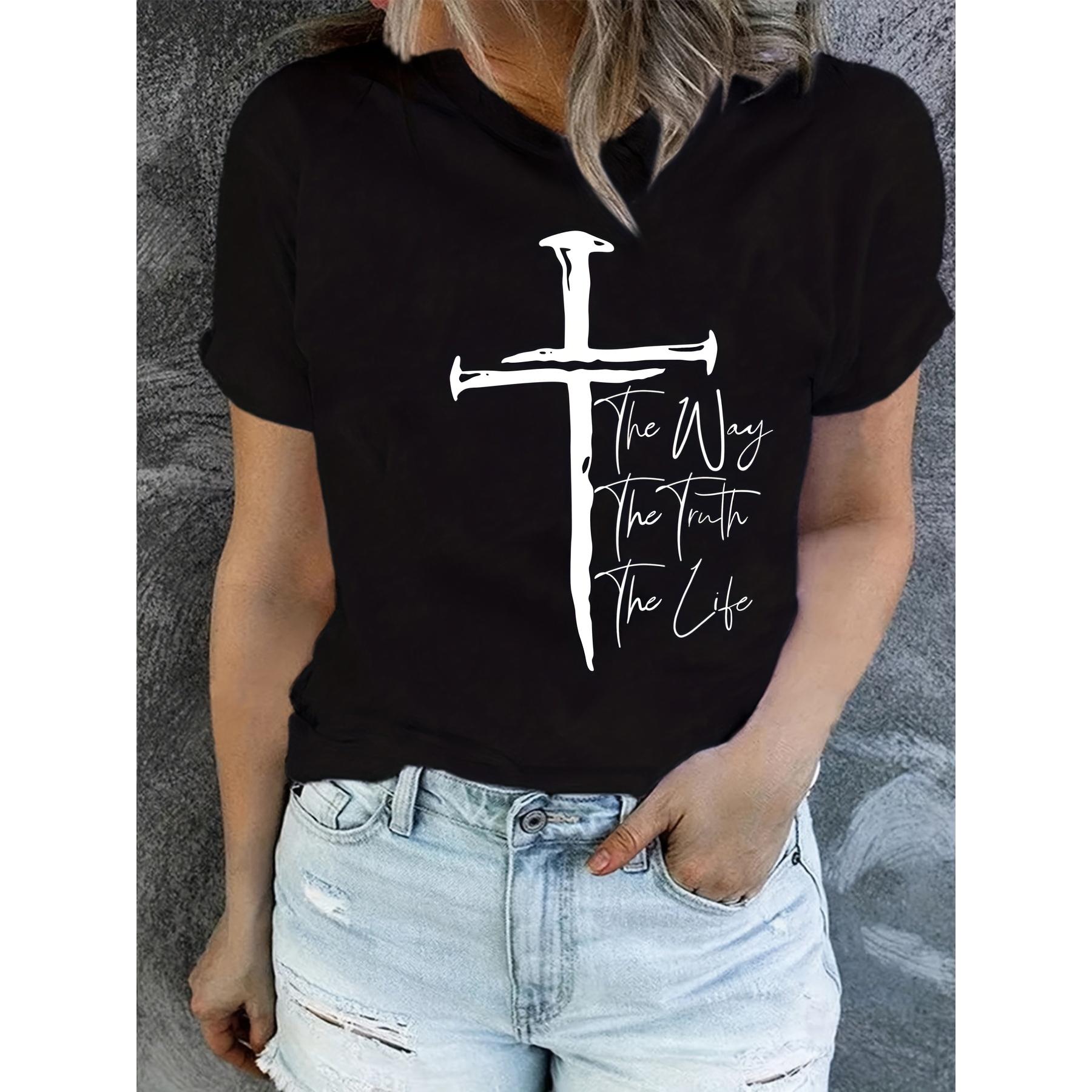 "Love Like Jesus" Geometric Unisex Graphic Tee, Crew Neck Polyester, Casual Golf Gift T-Shirt