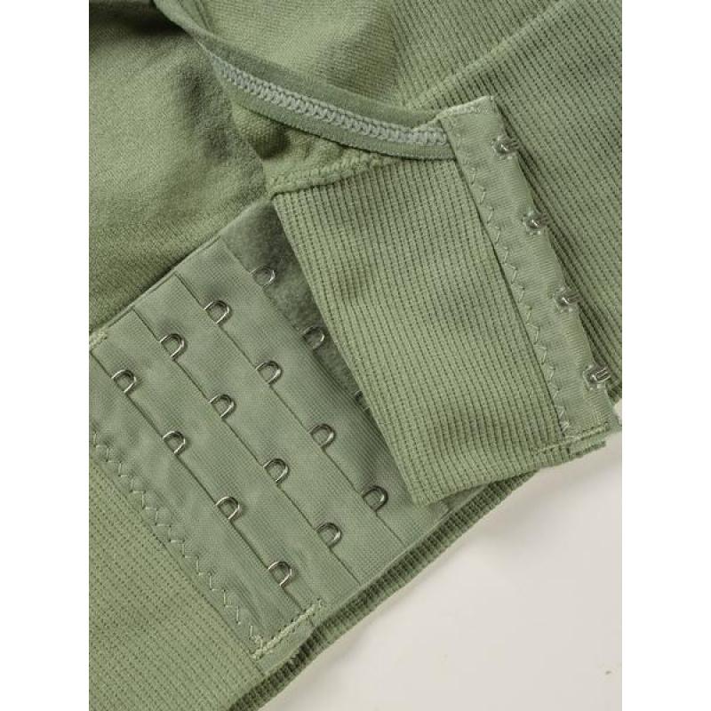 Women's Solid Wireless Bralette Comfortable Breathable Backless for Sports and Daily Wear Medium Support Lingerie All Seasons Strappy Sports Bras