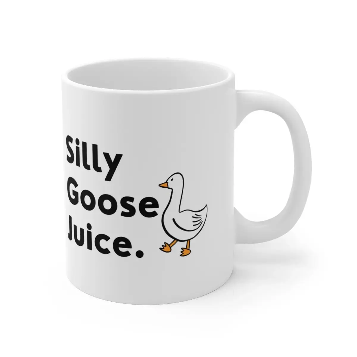 11oz Goose Print Hilarious Ceramic Mug - White Reusable Washable Kitchenware Drinkware for Daily Drinks