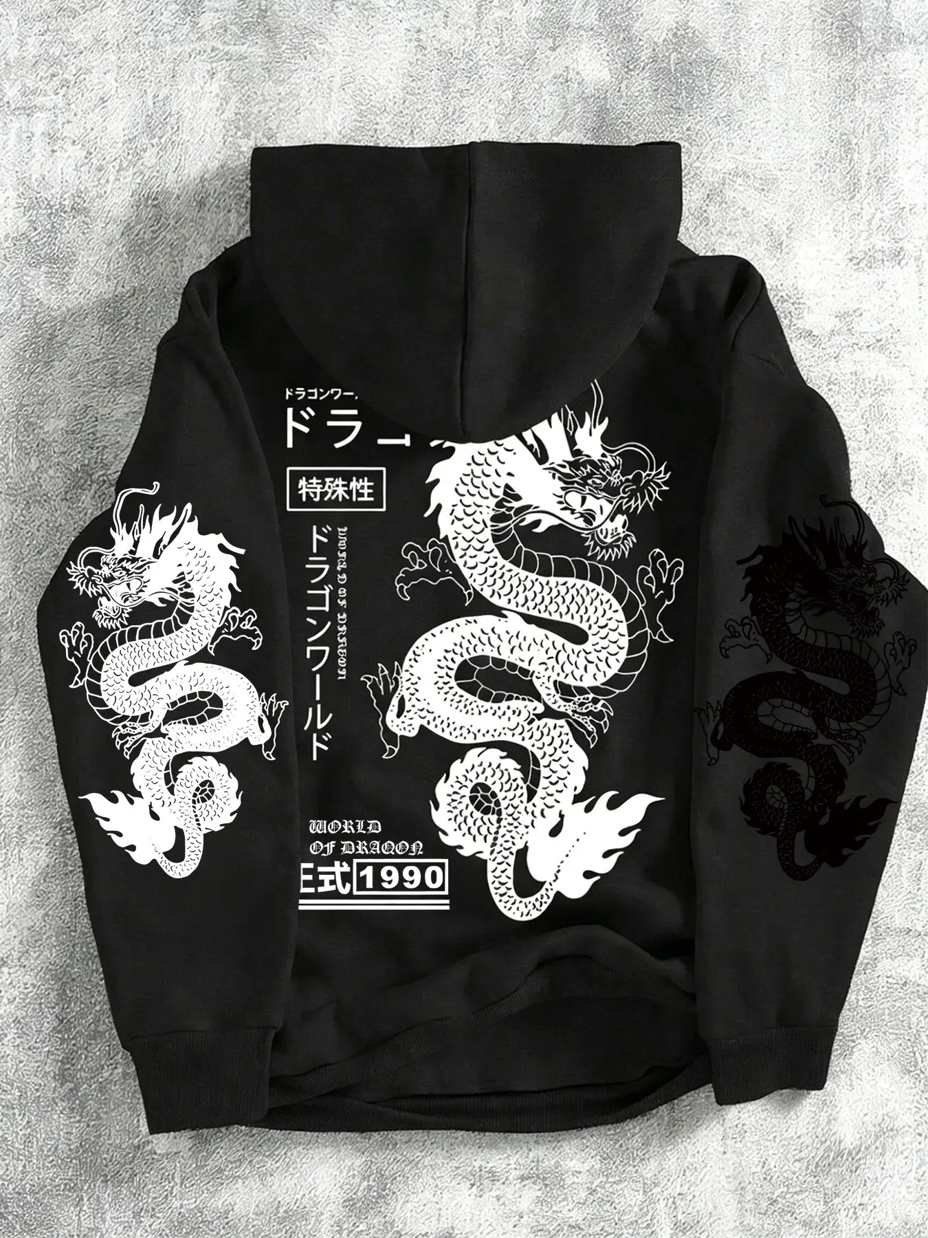 Unisex styles. Trendy streetwear hooded sweatshirt, bold dragon print sports shirt, suitable for wearing in autumn and winter with fleece-lined sweatpants. Machine washable hooded sweatshirt, casual and comfortable, ideal for daily wear, campus life, Y2K