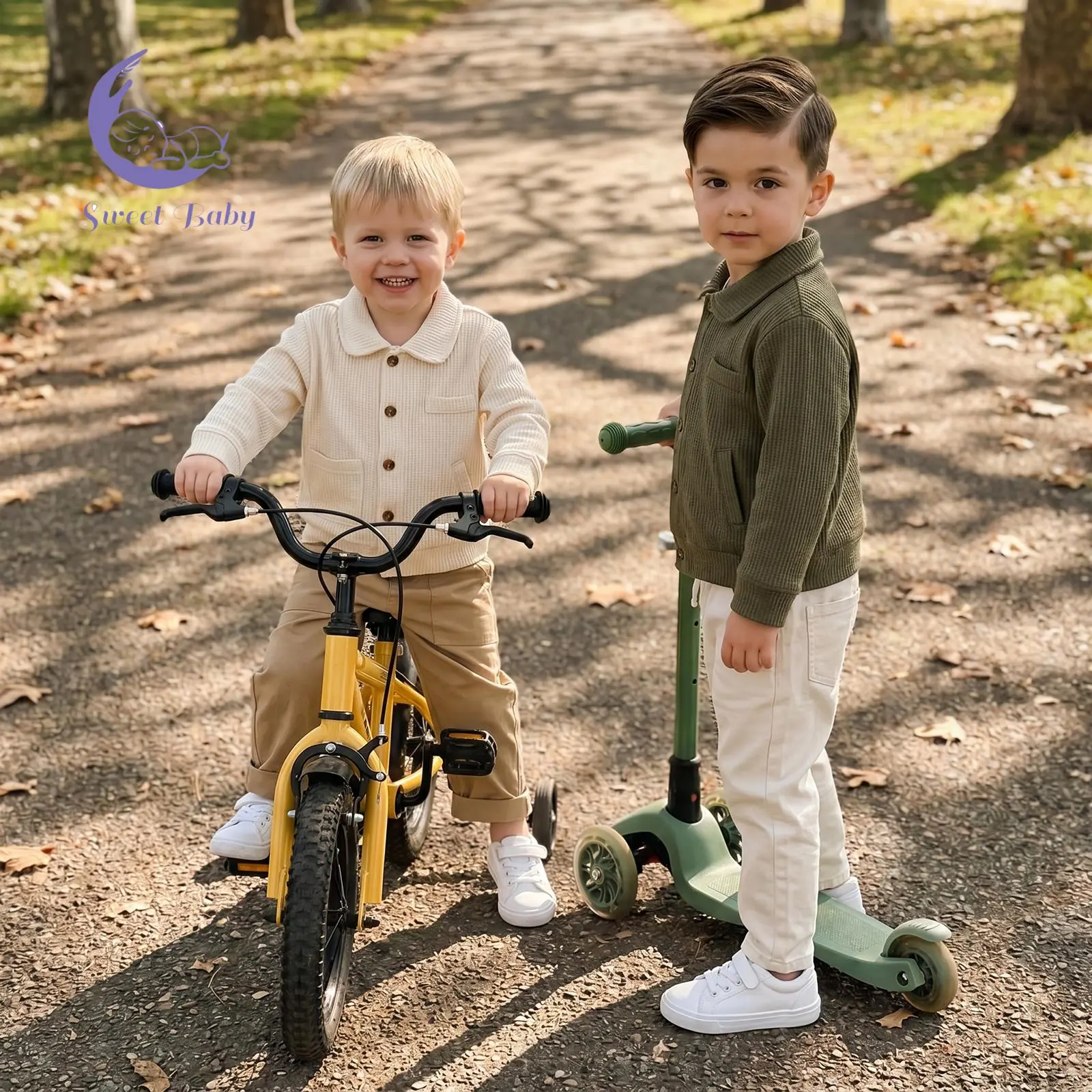 Toddler Baby Waffle Fall Jacket Solid Color Button-up Long Sleeve Collared Coat with Pockets