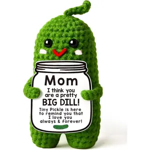 Day Birthday Gifts for Mom from Daughter Son, Pickle Plush "Big Dill" Gift for Mother in Law or Stepmom Day Keepsake, I Love You Mama Small Cute Decor