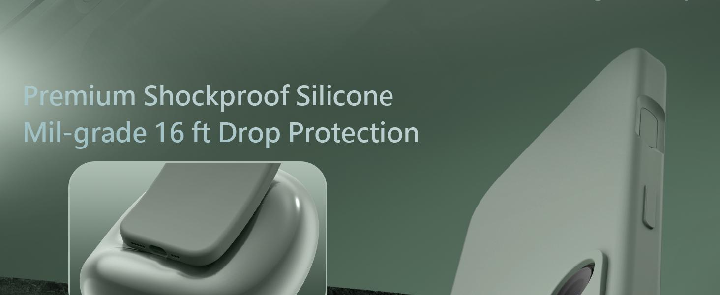 Magnetic for iPhone 17 Case, Compatible with MagSafe, [Integrated Silicone Camera Control Button] [Camera Protection] Anti-Scratch Microfiber Lining Phone Case, 6.3", Calke Green