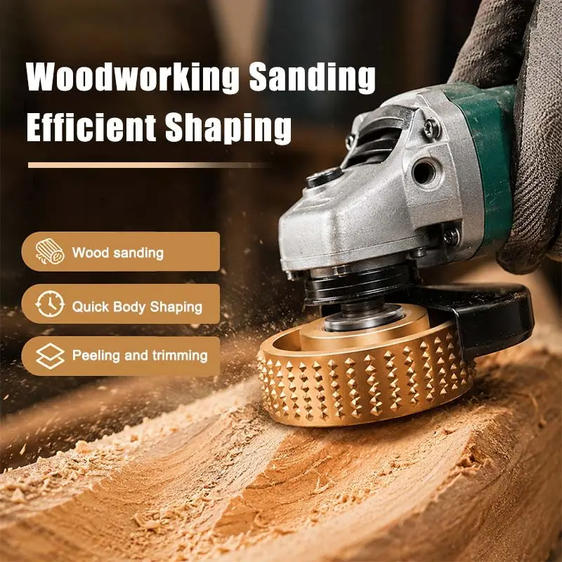 Woodworking Grinding Wheel for Angle Grinder, Sharp Wood Shaping Disc, Root Carving Rotary File, Suitable for Tea Tray Polishing, Wood Surface Planing