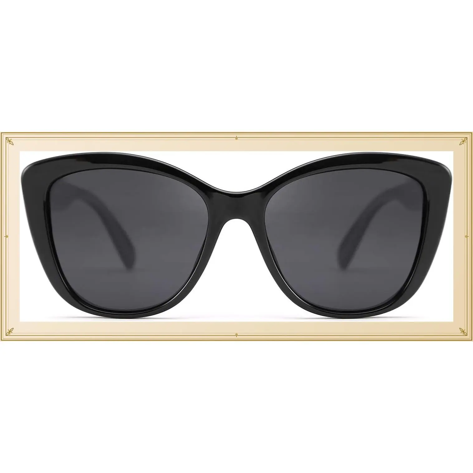 Polarized Vintage Sunglasses American Womens Square Jackie O Cat Eye Sunglasses B2451Gift