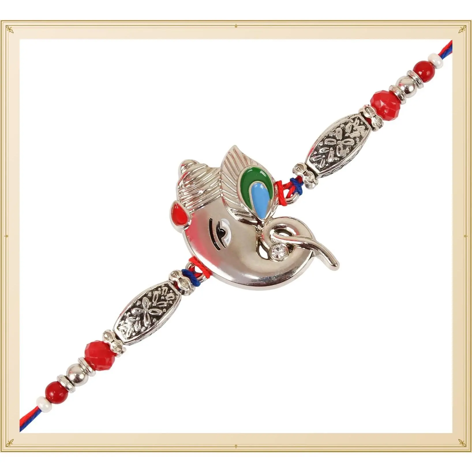 Rakhi for Brother with Gift | Roli Tikka - Raksha Bandhan Bracelet for Brother, Bhaiya, Bro | Designer RakhiGift