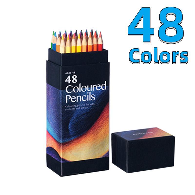 1 Set Professional Wooden Oil-based Colored Pencil, 12/18/24/36/48/72 Colors Hexagon Handle Coloring Pencil For Drawing Sketching, Valentine's Day Gift